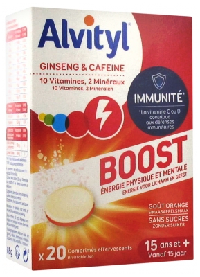 Alvityl Boost Żeń-szeń i Kofeina 20 Tabletek Musujących