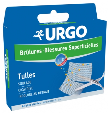 Urgo Superficial Burns and Wounds 6 Small Sterile Tulles