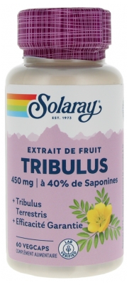 Solaray Tribulus Extrait de Fruit 60 Capsules Végétales