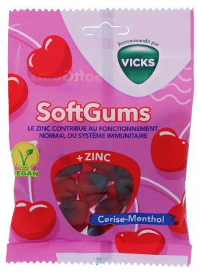 Vicks Chicles + Zinc Cerise Mentol 90 g