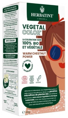 Herbatint Pflanzliche Farbe Bio 100 g - Haarfärbung: Warm Chestnut Power