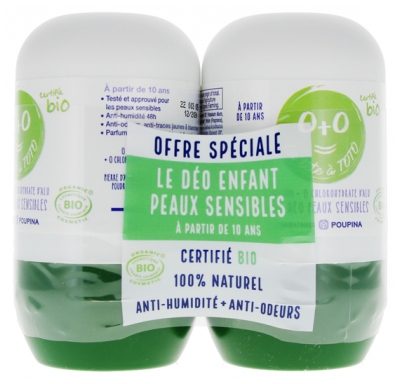Poupina Organiczny Dezodorant do Skóry Wrażliwej Zestaw 2 x 50 ml