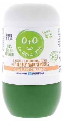 Poupina Deodorante Biologico per Pelli Sensibili ai Fiori D'arancio 50 ml