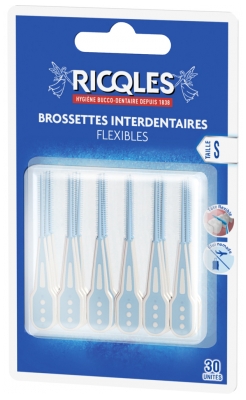 Ricqlès 30 Cepillos Interdentales Flexibles - Tamaño: S
