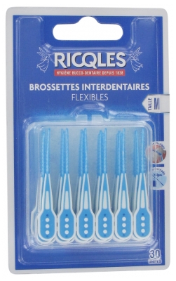 Ricqlès 30 Brossettes Interdentaires Flexibles - Taille : M