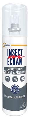 Insect Ecran Repellente Cutaneo per Zanzare, Vespe e Calabroni Adulti e Bambini 100 ml