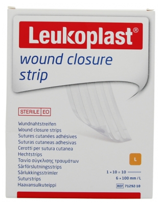 Essity Leukoplast Adhesive Skin Sutures 1 x 10 Strips 6 x 100mm
