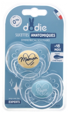Dodie Dodie 2 Sucettes Anatomiques Silicone 18 Mois et + - Model: Mama + Tata