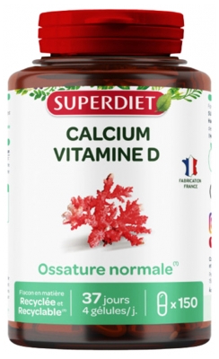 Superdiet Calcium + Vitamin D 150 Capsules