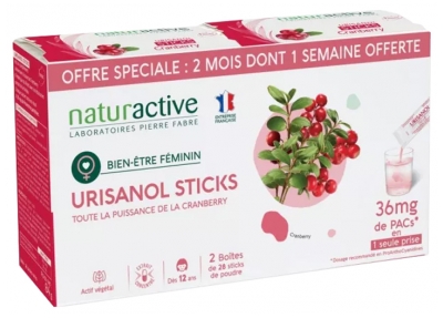 Naturactive Urisanol Cranberry Lot de 2 x 28 Sticks