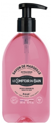 Le Comptoir du Bain Sapone di Marsiglia Tradizionale Rosa 500 ml