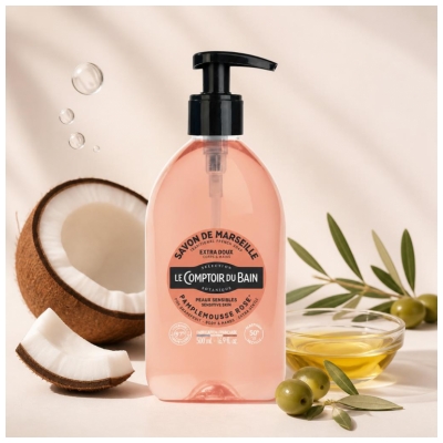 Săpun de Marsilia cu Grapefruit Roz Le Comptoir du Bain 500 ml
