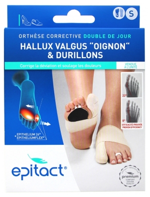 Orteză corectivă dublă Epitact Hallux Valgus Bătături & Dureri Plantare Picior Stâng