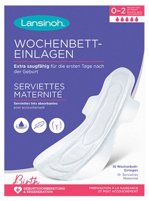 Lansinoh Mutterschaft Handtücher 0-2 Wochen 10 Handtücher