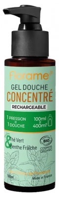 Florame Gel Douche Concentré Thé Vert et Menthe Fraîche 100 ml