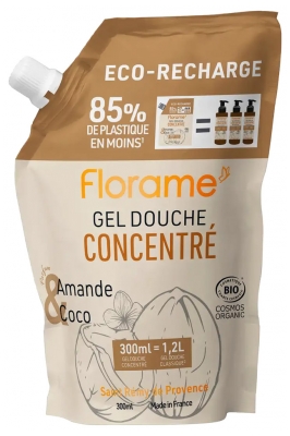 Florame Almond and Coconut Concentrated Shower Gel Eco-Refill 300 ml