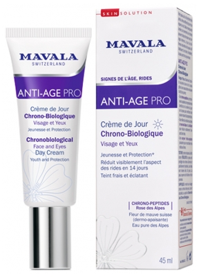 Mavala SkinSolution Anti-Age Pro Crème de Jour Chrono-Biologique Visage et Yeux 45 ml