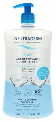 Neutraderm Baby Gentle Cleansing Water 3in1 1 Litr