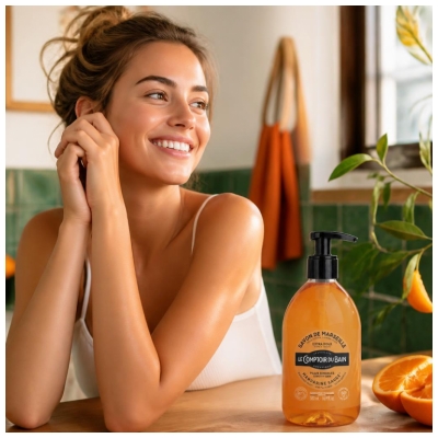 Le Comptoir du Bain Savon de Marseille Mandarine-Sauge 500 ml