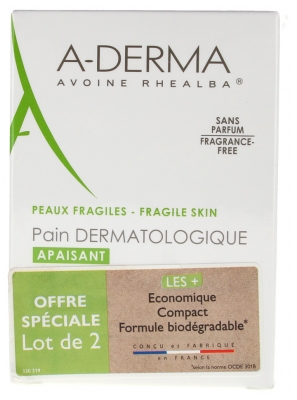 A-DERMA Soap Free Dermatological Bar Zestaw 2 x 100 g