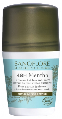 Sanoflore 48H Mentha Déodorant Fraîcheur Anti-Traces Bio 50 ml