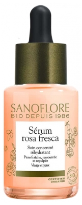 Sanoflore Sérum Rosa Fresca Soin Concentré Réhydratant Bio 30 ml