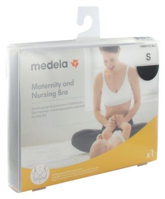 Medela Pregnancy and Breastfeeding Bra Black - Size: Size S