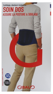 Gibaud Cuidado Costas Cinta Lombar Altura 21 cm - Tamanho: XS