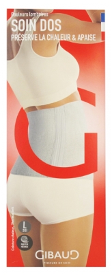 Gibaud Cuidado Espalda Cinturón de Calor Antracita Altura 30 cm - Tamaño: Tailla L