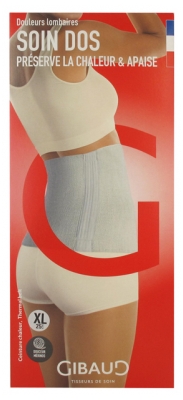 Gibaud Back Care Heat Belt Ecru Height 25 cm - Rozmiar: XL