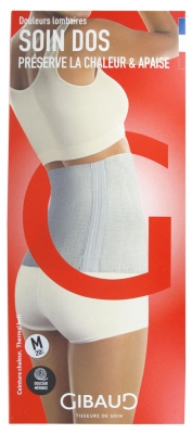 Gibaud Cuidado Espalda Cinturón de Calor Crudo Altura 20 cm - Tamaño: Tailla M