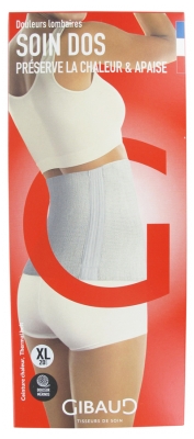 Gibaud Back Care Heat Belt Ecru Height 20 cm - Rozmiar: XL