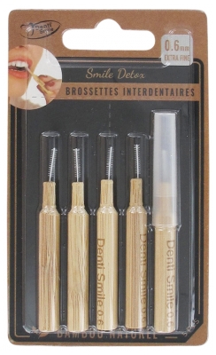 Denti Smile 5 Brossettes Interdentaires Bambou Naturel - Taille : 0.6 mm