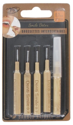 Denti Smile 5 Natural Bamboo Interdental Brushes - Size: 0.7mm