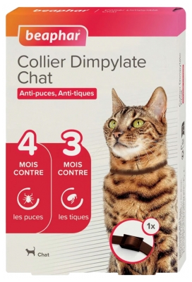 Beaphar Dimpylate Anti-Fleas Anti-Ticks Collar for Cats - Colour: Black