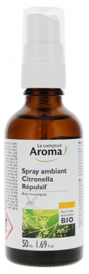 Le Comptoir Aroma Spray Ambiant Citronella Répulsif aux Huiles Essentielles 50 ml