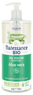 Natessance Organic Revitalizing Aloe Vera Shower Gel 1L