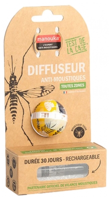 Manouka Anti-Mosquitoes Diffuser Ball + Refill 6ml - Colour: Vegetal