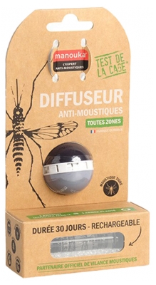 Manouka Anti-Mosquitoes Diffuser Ball + Refill 6ml - Colour: Black