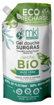MKL Green Nature Gel Douche Surgras Aloe Vera Éco-Recharge Bio 900 ml
