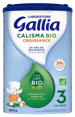 Gallia Calisma Croissance 3ème Âge + 10 Mois Bio 800 g