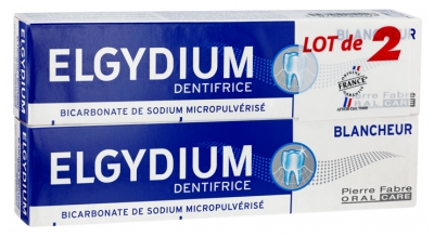 Elgydium Tandkräm för Vitare Leende Set med 2 x 75 ml