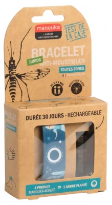Manouka Bracelet Anti-Moustiques Junior + Recharge 6 ml - Modèle : Princesse