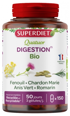 Superdiet Quatuor Fenouil Digestion Bio 150 Gélules
