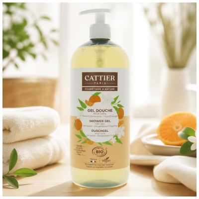 Cattier Brusgel Aloe Vera Clementin Appelsinblomst Øko 1 L
