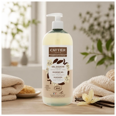 Cattier Brusksæbe Aloe Vera Tonka Vanilje Øko 1 L