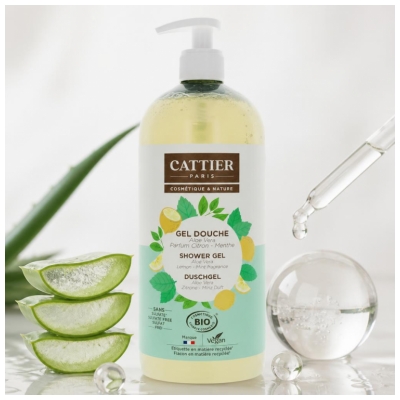 Cattier Duschgel Aloe Vera Citron Mynta Bio 1 L