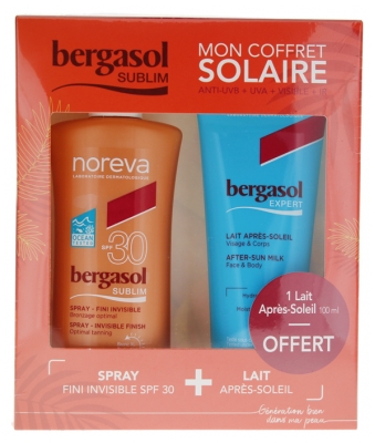 Noreva Bergasol Sublim Spray Invisible Finish SPF30 125 ml + Expert After-Sun Milk 100 ml Gratis