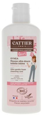 Cattier Gynea Girl Ultra Gentle Foam Organiczna Pianka do Higieny Intymnej 150 ml