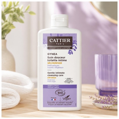 Cattier Gynea Soin Douceur Toilette Intime Sécheresse Bio 200 ml